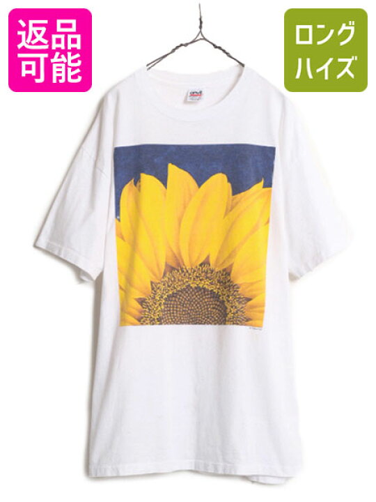 楽天市場】90s USA製 ☆ ひまわり アート イラスト プリント Tシャツ 
