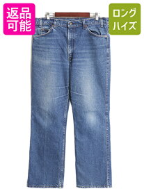 【6/2 10%OFFクーポン 23:59まで!】 90s USA製 リーバイス 517 フレア デニム パンツ メンズ 38 31 / 古着 90年代 オールド Levis ジーンズ ジーパン ブーツカット ヒゲ アタリ| 中古 90's Levi's アメリカ製 ストレッチ デニムパンツ Gパン フレアパンツ フレアデニム ジッ