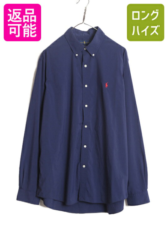 楽天市場】ラルフローレン 長袖 ボタンダウン シャツ メンズ XL / 古着 