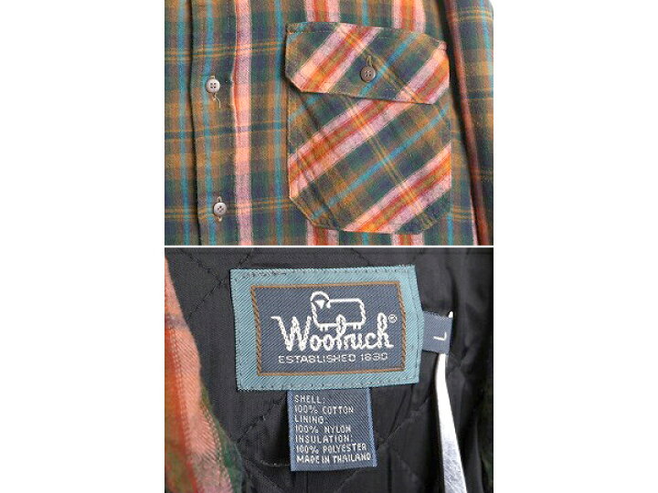 楽天市場】90s ウールリッチ 中綿 キルティング ライナー付き チェック  