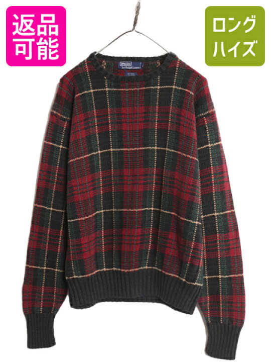 楽天市場】90s ポロ ラルフローレン ニット セーター メンズ M / 古着 