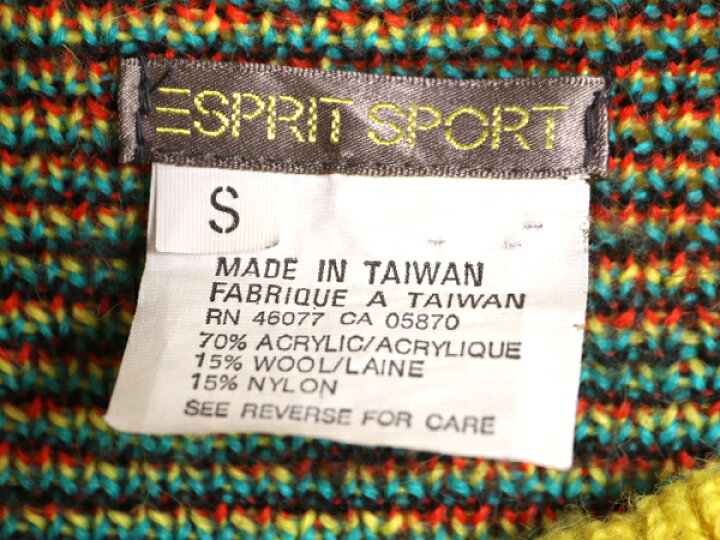 楽天市場】80s ESPRIT SPORT ハイネック 総柄 デザイン ニット 