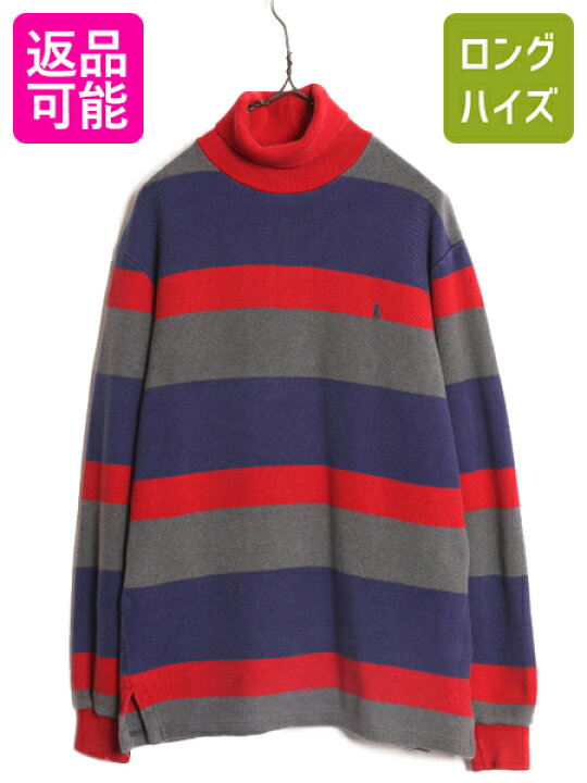 楽天市場】90s USA製 ポロ ラルフローレン タートルネック ボーダー 