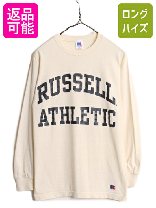楽天市場】90s USA製 ラッセル 2段 プリント 長袖 Tシャツ メンズ S 