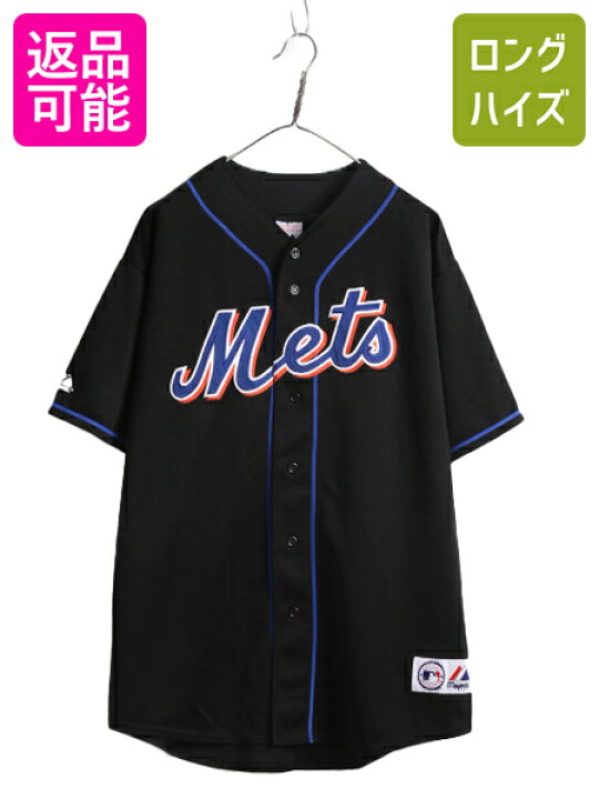MLB オフィシャル Majestic メッツ ベースボール シャツ メンズ S  