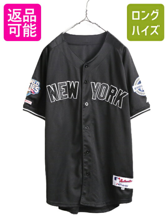 MLB オフィシャル Majestic ヤンキース ベースボール シャツ メンズ XL 