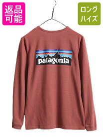 【5/23 マラソン 400円OFF&P5倍!】 パタゴニア 両面 プリント 長袖 Tシャツ レディース S Patagonia アウトドア ロンT ロングスリーブ ロゴT バックプリント P6 フィッツロイ| 古着 中古 長袖Tシャツ カットソー プリントT クルーネック プリントTシャツ ロゴTシャツ ロング