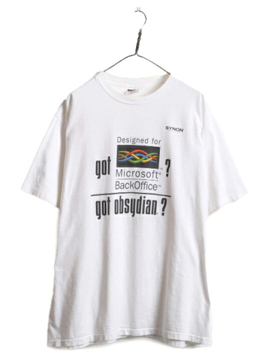 楽天市場】90s ☆ 企業 パロディ プリント Tシャツ メンズ XL 90年代 