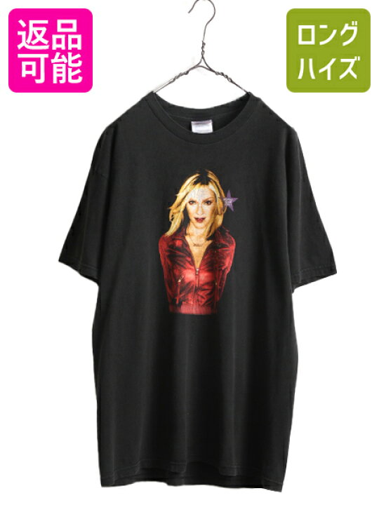 楽天市場】00s ☆ マドンナ 2001 ツアー プリント Tシャツ メンズ L 黒  