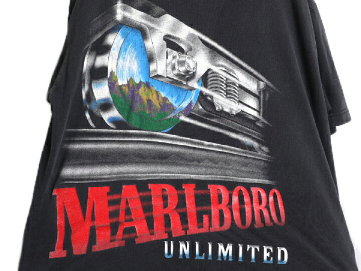楽天市場】90s USA製 ☆ マルボロ トレイン イラスト プリント Tシャツ  