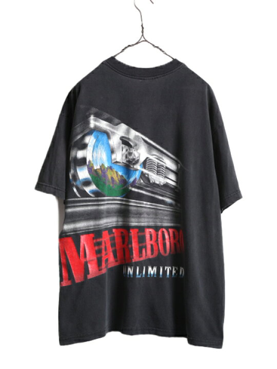 楽天市場】90s USA製 ☆ マルボロ トレイン イラスト プリント Tシャツ  