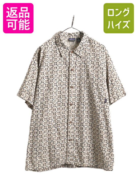 楽天市場】90s 99年製 パタゴニア 総柄 半袖 シャツ メンズ L / 古着 