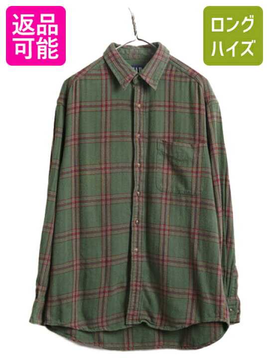 楽天市場】90s OLD GAP チェック フランネル シャツ メンズ M 90年代 
