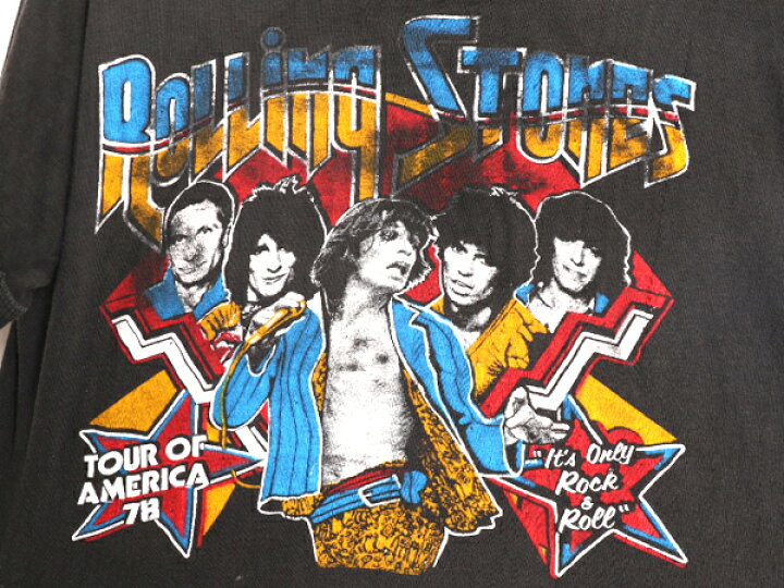楽天市場】パキ綿 70s ☆ ローリングストーンズ プリント Tシャツ 
