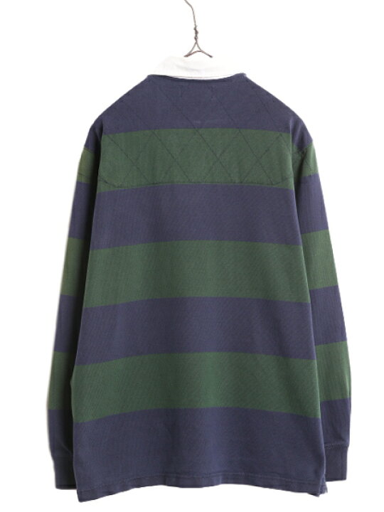 楽天市場】90s ポロ ラルフローレン ボーダー 長袖 ラガー シャツ  