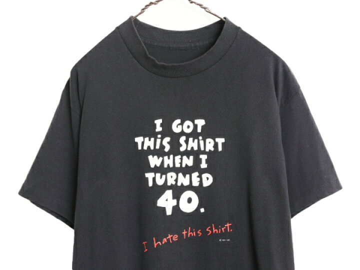 楽天市場】80s 90s メッセージ プリント Tシャツ メンズ M 程/ 80年代 