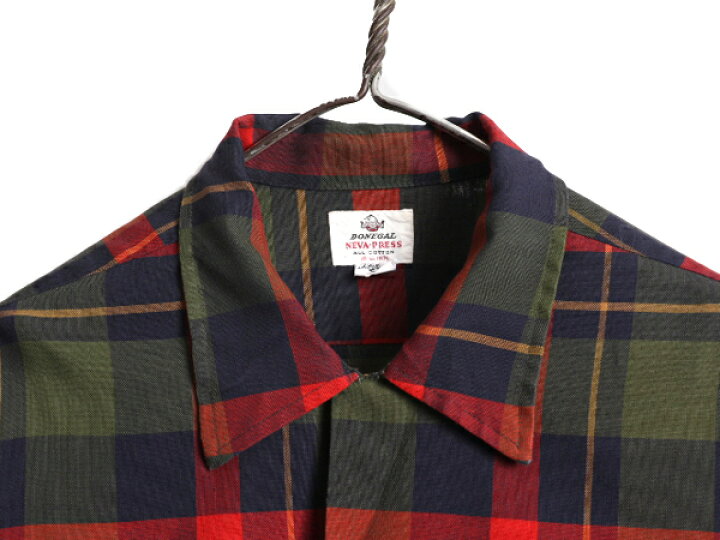 楽天市場】60s ☆ DONEGAL チェック ループ留め オープンカラー 長袖  