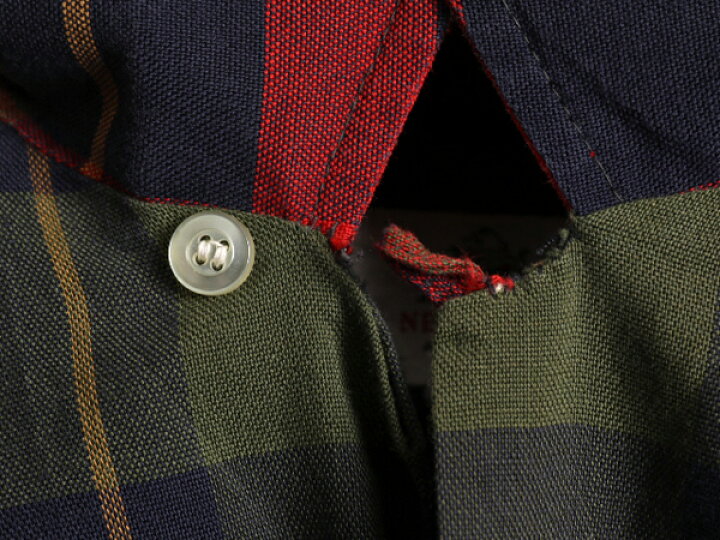 楽天市場】60s ☆ DONEGAL チェック ループ留め オープンカラー 長袖  