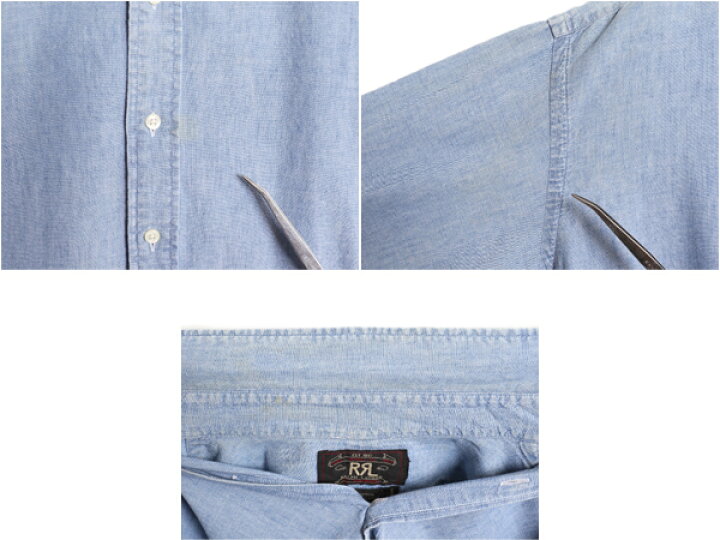 楽天市場】90s 初期タグ ☆ RRL ラルフローレン シャンブレー シャツ 