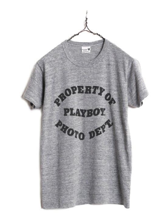 楽天市場】70s USA製 ☆ プレイボーイ 3段 染込み プリント Tシャツ 
