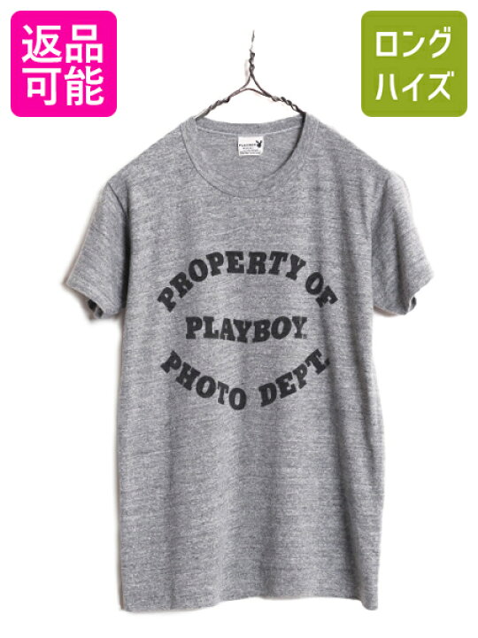 楽天市場】70s USA製 ☆ プレイボーイ 3段 染込み プリント Tシャツ 
