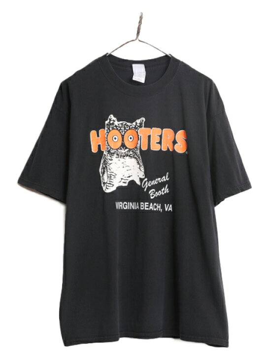 楽天市場】00s HOOTERS 両面 プリント 半袖 Tシャツ メンズ XL 古着 00 