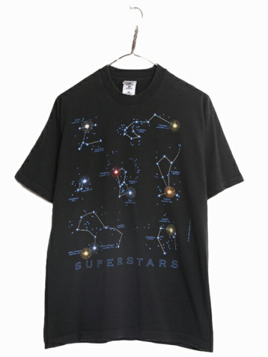 楽天市場】90s 星座 アート イラスト プリント Tシャツ メンズ L  