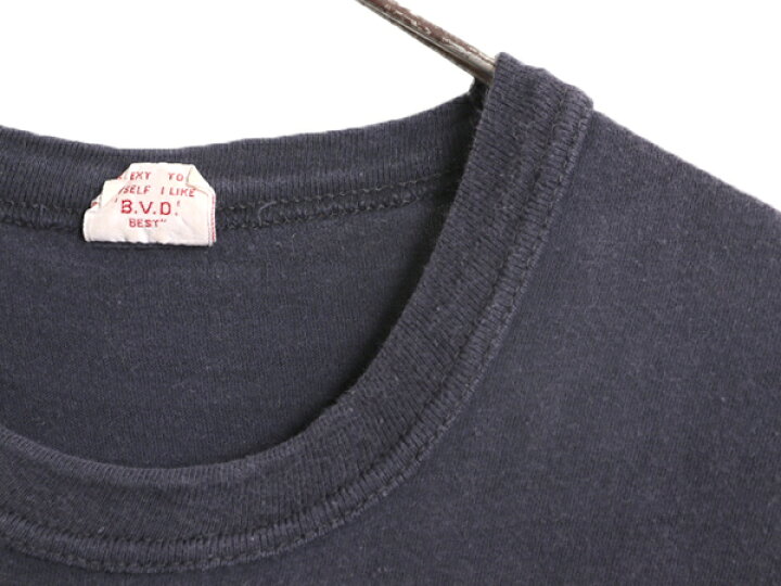 楽天市場】60s USA製 BVD ポケット付き 無地 半袖 Tシャツ L 小さめ 