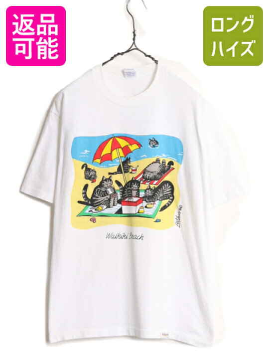 楽天市場】80s USA製 クリバンキャット イラスト 両面 プリント T 