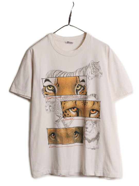楽天市場】90s USA製 アニマル アート イラスト プリント Tシャツ  