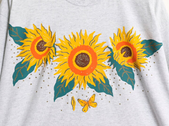楽天市場】90s USA製 ひまわり アート イラスト プリント Tシャツ 