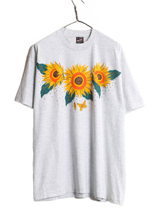 楽天市場】90s USA製 ひまわり アート イラスト プリント Tシャツ 