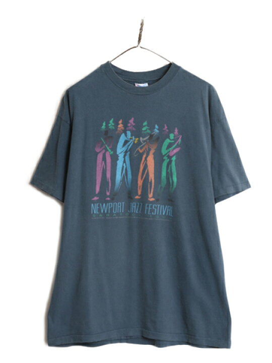 楽天市場】90s USA製 ジャズ フェスティバル アート プリント Tシャツ 