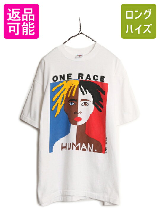 楽天市場】90s ☆ ONE RACE HUMAN アート イラスト メッセージ  