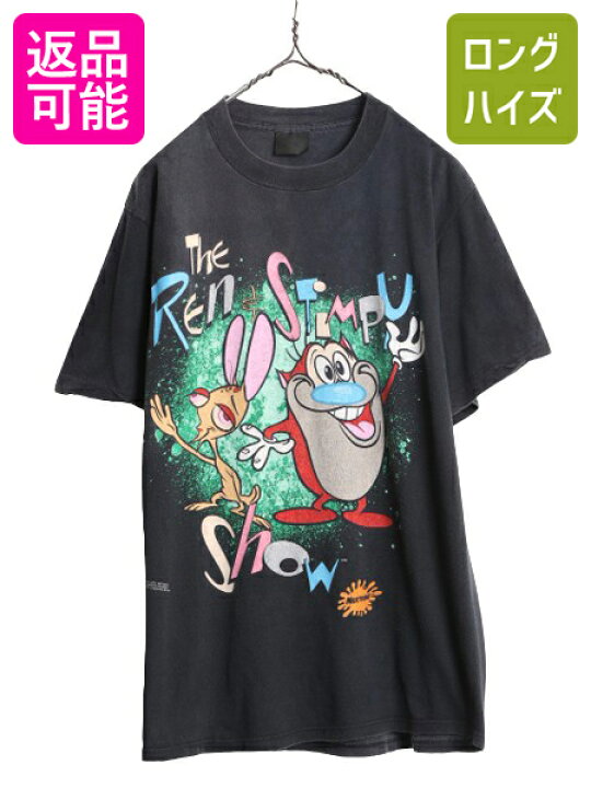 楽天市場】90s USA製 ☆ REN & STIMPY キャラクター イラスト プリント 