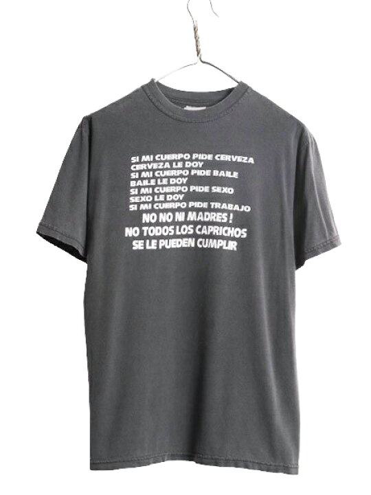 楽天市場】90s ジョーク メッセージ プリント 半袖 Tシャツ メンズ L 