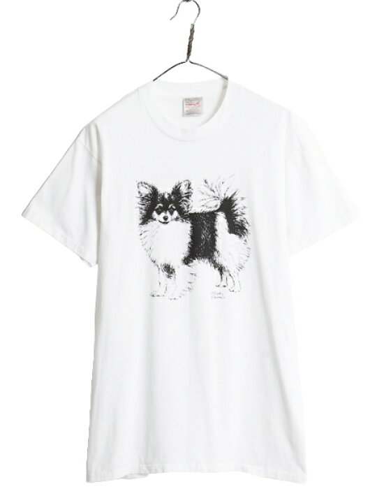 楽天市場】90sドッグ アート イラスト プリント Tシャツ メンズ 