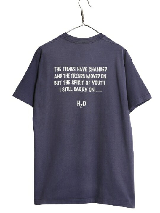楽天市場】90s USA製 ☆ H2O バンド ロゴ プリント Tシャツ メンズ L 