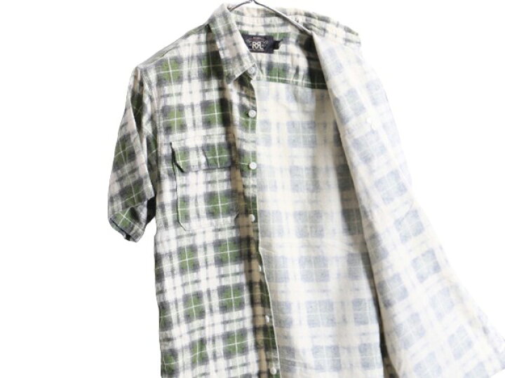 楽天市場】RRL ラルフローレン チェック プリント フランネル 半袖 