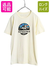 【2/7 マラソン最大半額SALE×P5倍!】 19年製 USA製 パタゴニア プリント 半袖 Tシャツ メンズ М / Patagonia アウトドア フィッツロイ スコープ グラフィック スリム フィット | 中古 アメリカ製 半袖Tシャツ プリントTシャツ ロゴTシャツ プリントT ロゴT オーガニック