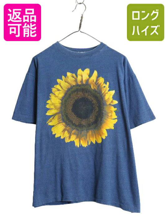 楽天市場】90s MAZE ひまわり アート プリント Tシャツ メンズ 