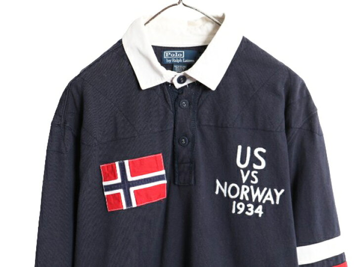 楽天市場】90s ノルウェー 代表 ポロ ラルフローレン 長袖 ラガー 