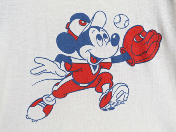 楽天市場】80s USA製 ミッキー プリント ベースボール Tシャツ メンズ 