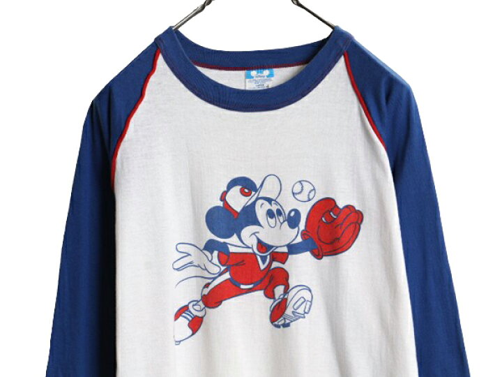 楽天市場】80s USA製 ミッキー プリント ベースボール Tシャツ メンズ 