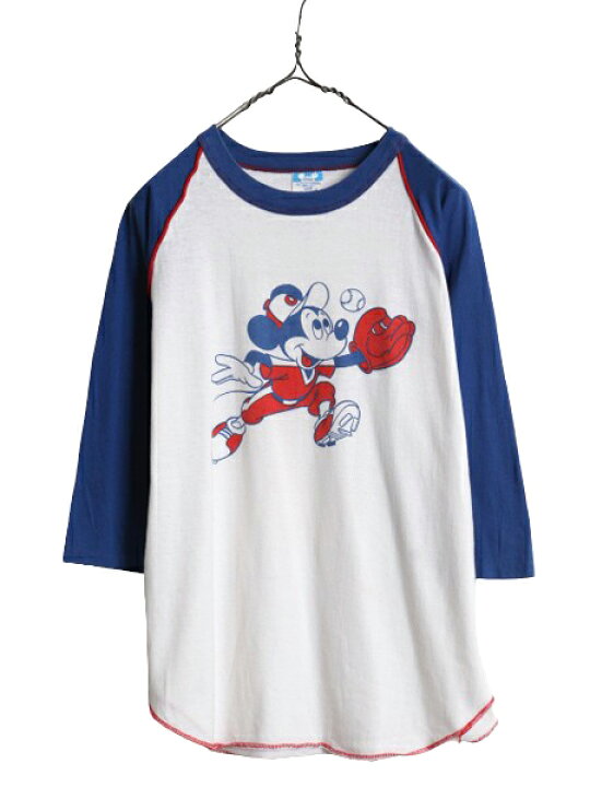 楽天市場】80s USA製 ミッキー プリント ベースボール Tシャツ メンズ 