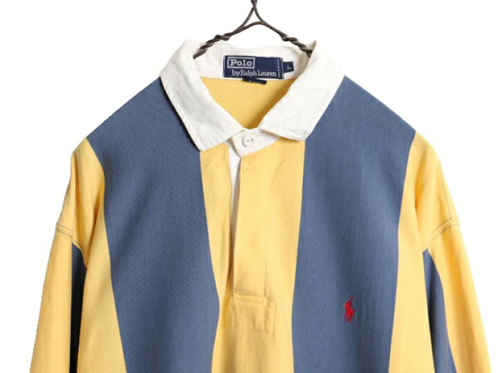 楽天市場】90s ポロ ラルフローレン ストライプ 長袖 ラガー シャツ 