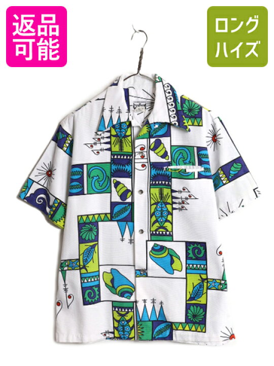 楽天市場】70s ハワイ製 NAPILI コットン アロハ シャツ メンズ L / 70 