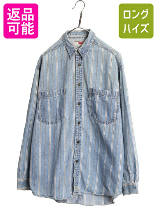 楽天市場】90s リーバイス ストライプ コットン 長袖 シャツ メンズ M 