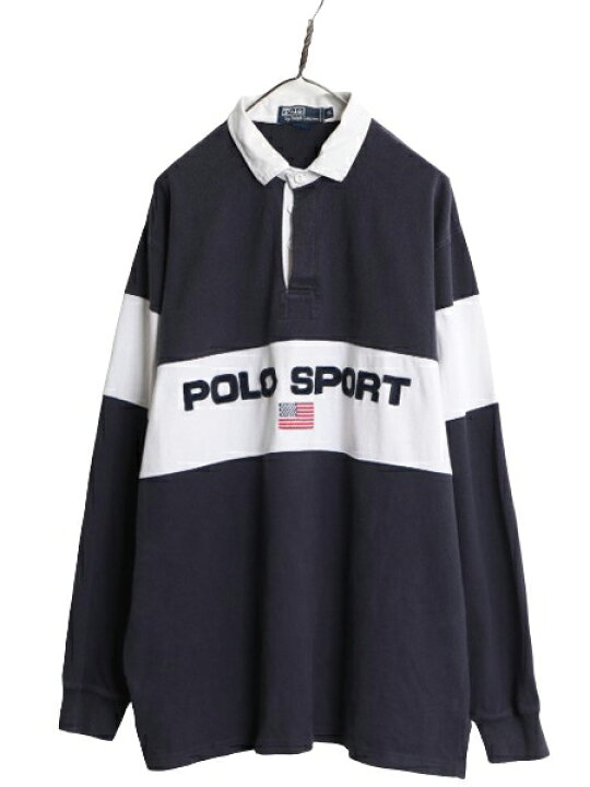 楽天市場】90s ポロスポーツ ラルフローレン ボーダー 長袖 ラガー  