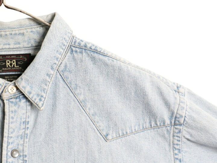 楽天市場】90s 初期タグ RRL ラルフローレン デニム ウエスタン シャツ 